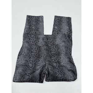 Susan Graver Side Zip Crop Snakeskin Print Size 4 Petite